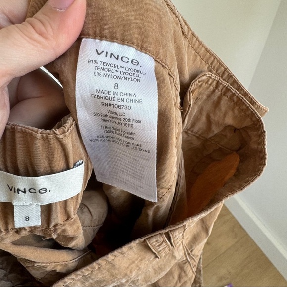 Vince Mid Rise Fluid Cargo Trouser in Nile Size 8 - Picture 8 of 8